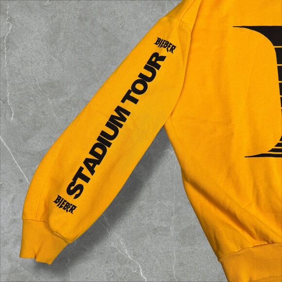 2017 Yellow Justin Bieber Stadium Tour Concert Crewneck Sweatshirt - Small - Picture 4 of 8